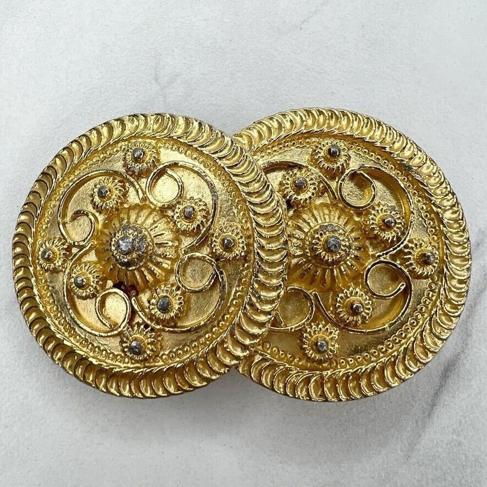 Vintage Ornate Studded Belt Buckle Piece